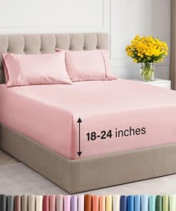 Juego de sábanas gemelas extra profundas - 4 piezas de