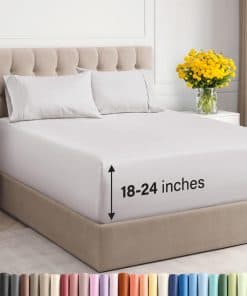 Juego de sábanas extra profundo para cama -Gris Francés