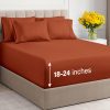 Juego de Sábanas Extra Profundas para Cama -Terracota