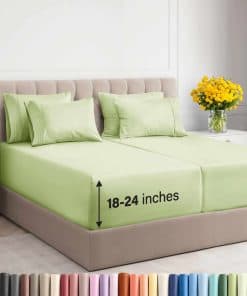 Juego de Sábanas Divididas Extra Profundas -Verde Salvia Cla