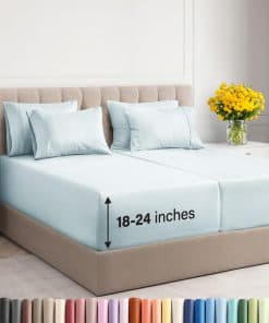 Juego de sábanas tamaño Split King Extra Deep - Juego de 7