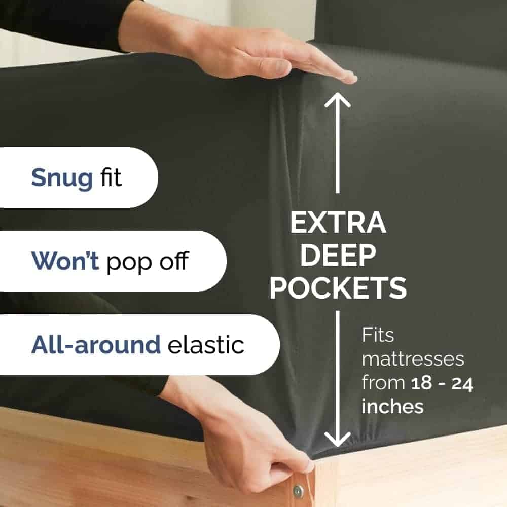 Juego de sábanas cal king extra profundo - 6 piezas sábanas - Imagen 4