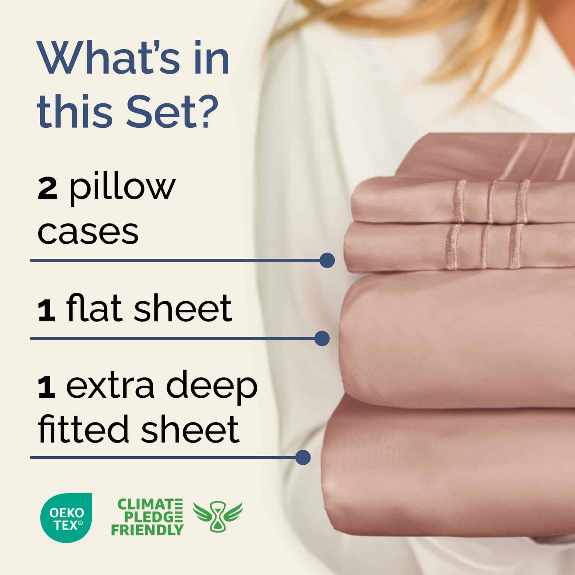 Juego de Sábanas Extra Deep Twin - 4 Piezas Transpirables y - Imagen 3