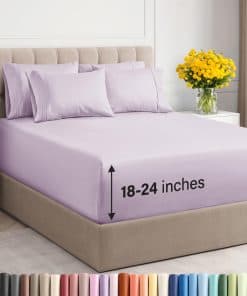 Juego de sábanas extra profundo King - Juego de 6 piezas de