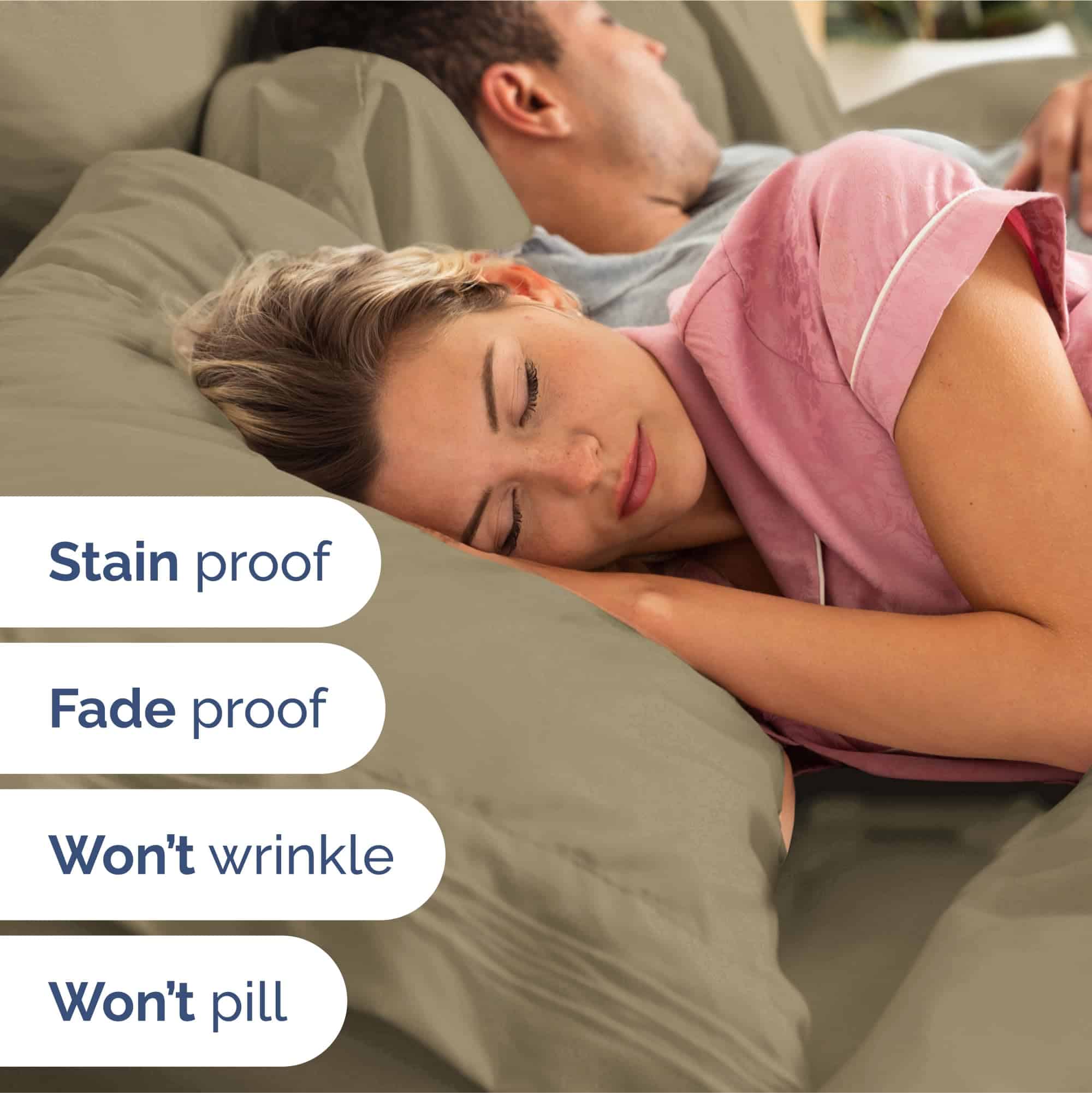 Juego de sábanas King Extra Profundo - 6 -Caqui - Imagen 5