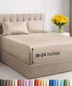 Juego de sábanas extra profundas Twin XL - -Trigo