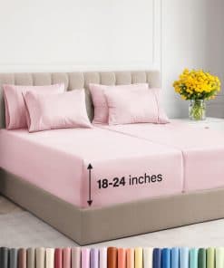 Juego de sábanas extra profundas Split -Lavanda Rosa