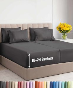 Juego de sábanas Extra Profundas Split -Carbón