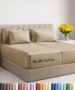 Juego de sábanas Extra Profundas Split King - 7 Piezas de