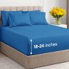 Juego de sábanas extra profundo para cama -Azul Real