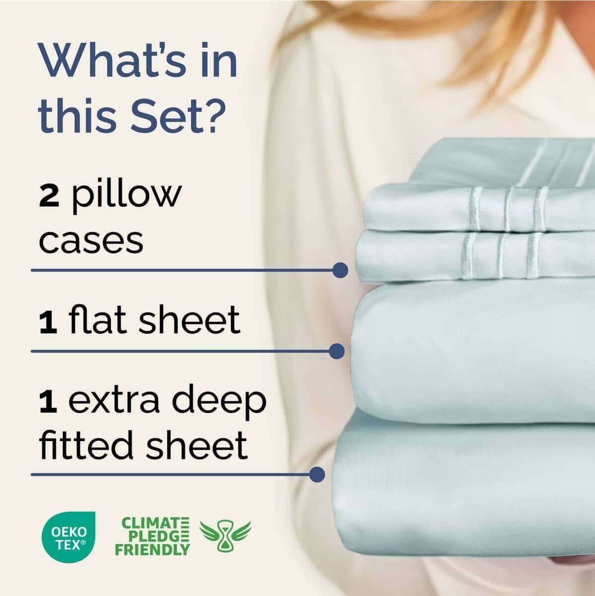 Juego de sábanas extra profundo para cama Twin XL - Juego - Imagen 3