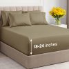 Juego de sábanas extra profundas para cama -Khaki
