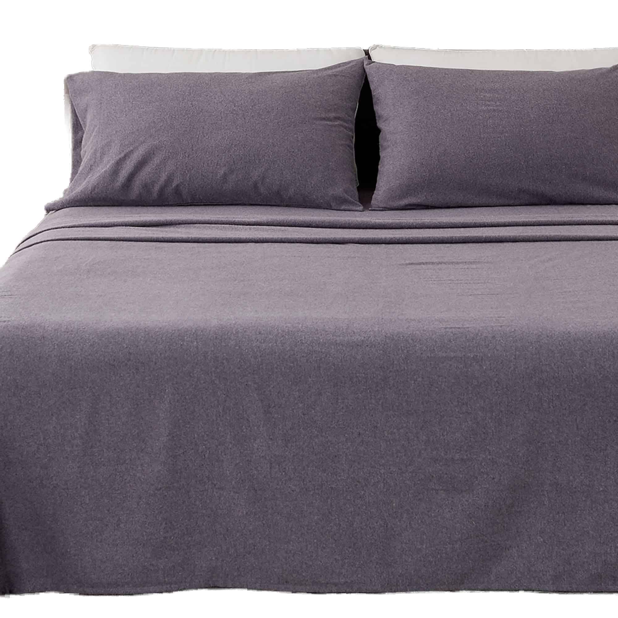 Juego de Sábanas de Franela Great Bay Home -13 - Heathered A