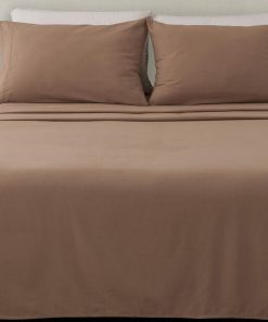 Juego de sábanas de franela Great Bay Home -Dark Taupe