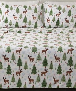 Juego de sábanas extra suaves de terciopelo -Ciervos, Árbole