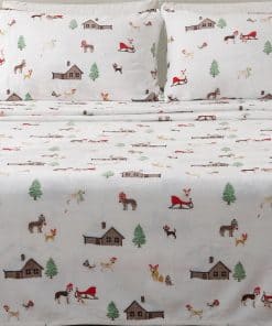 Juego de sábanas extra suaves de terciopelo -Winter Pups