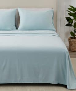 Juego de sábanas de franela Great Bay Home -Azul Claro