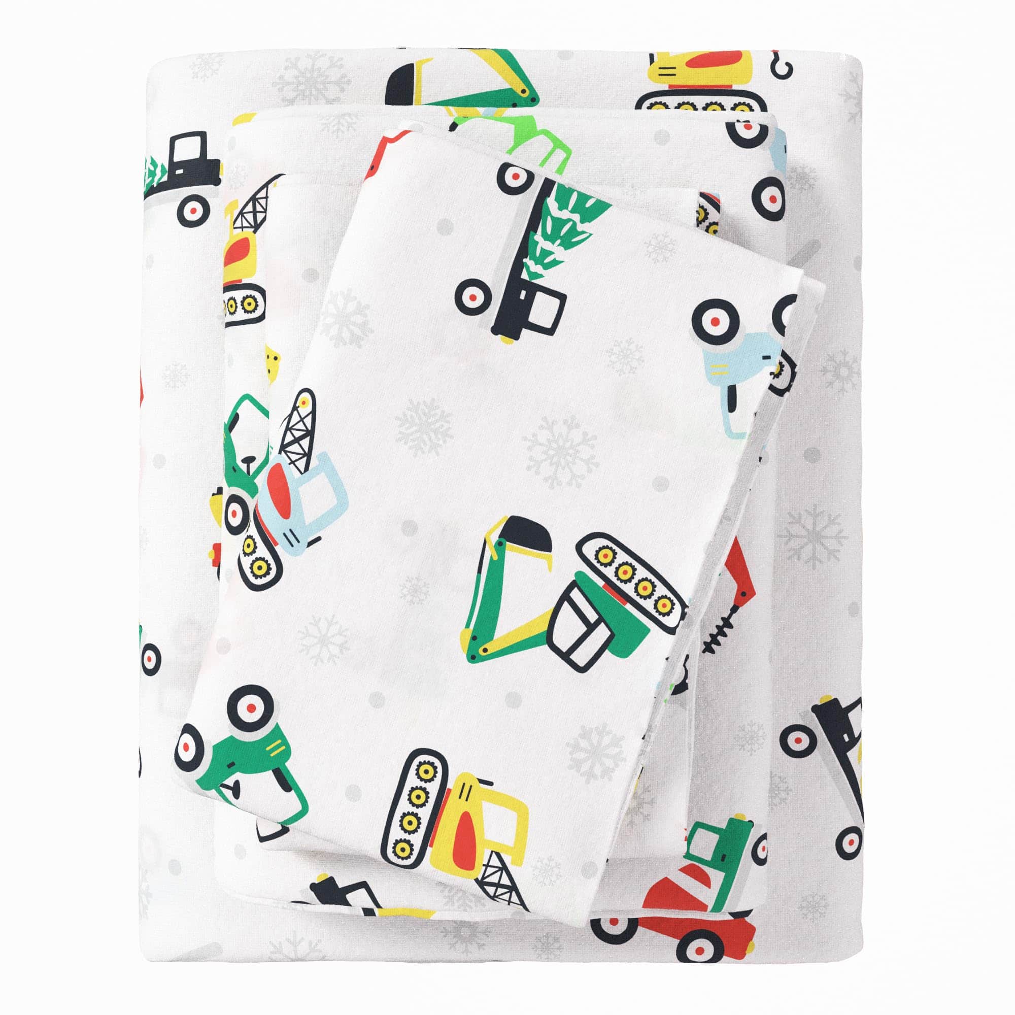 Juego de sábanas de franela Great Bay Home -Camiones de jugu