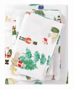 Juego de sábanas navideñas de franela Great Bay Home para