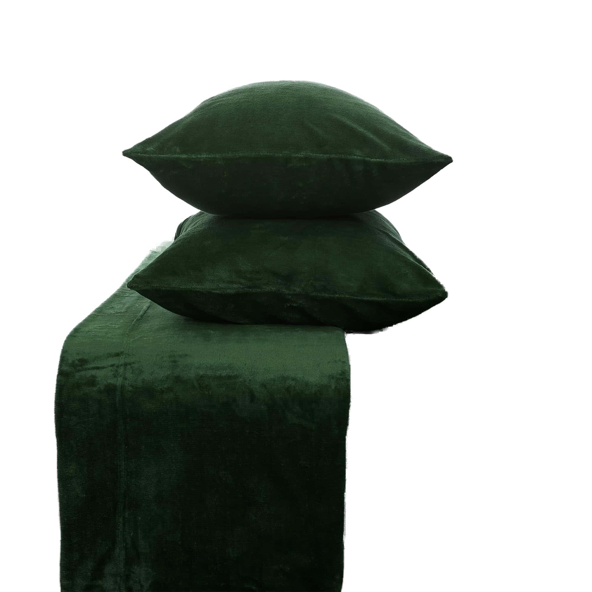 Juego de sábanas de terciopelo extra suave -Esmeralda