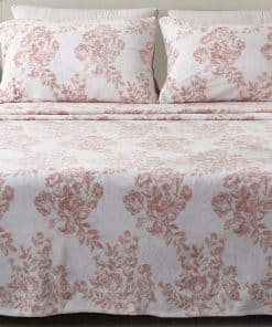 Juego de sábanas de felpa extra suave Great -Rosa Rubor Toil