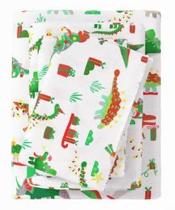 Great Bay Home Juego de sábanas de franela para Navidad