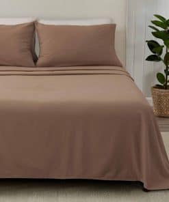 Juego de sábanas de franela Great Bay -Taupe Oscuro