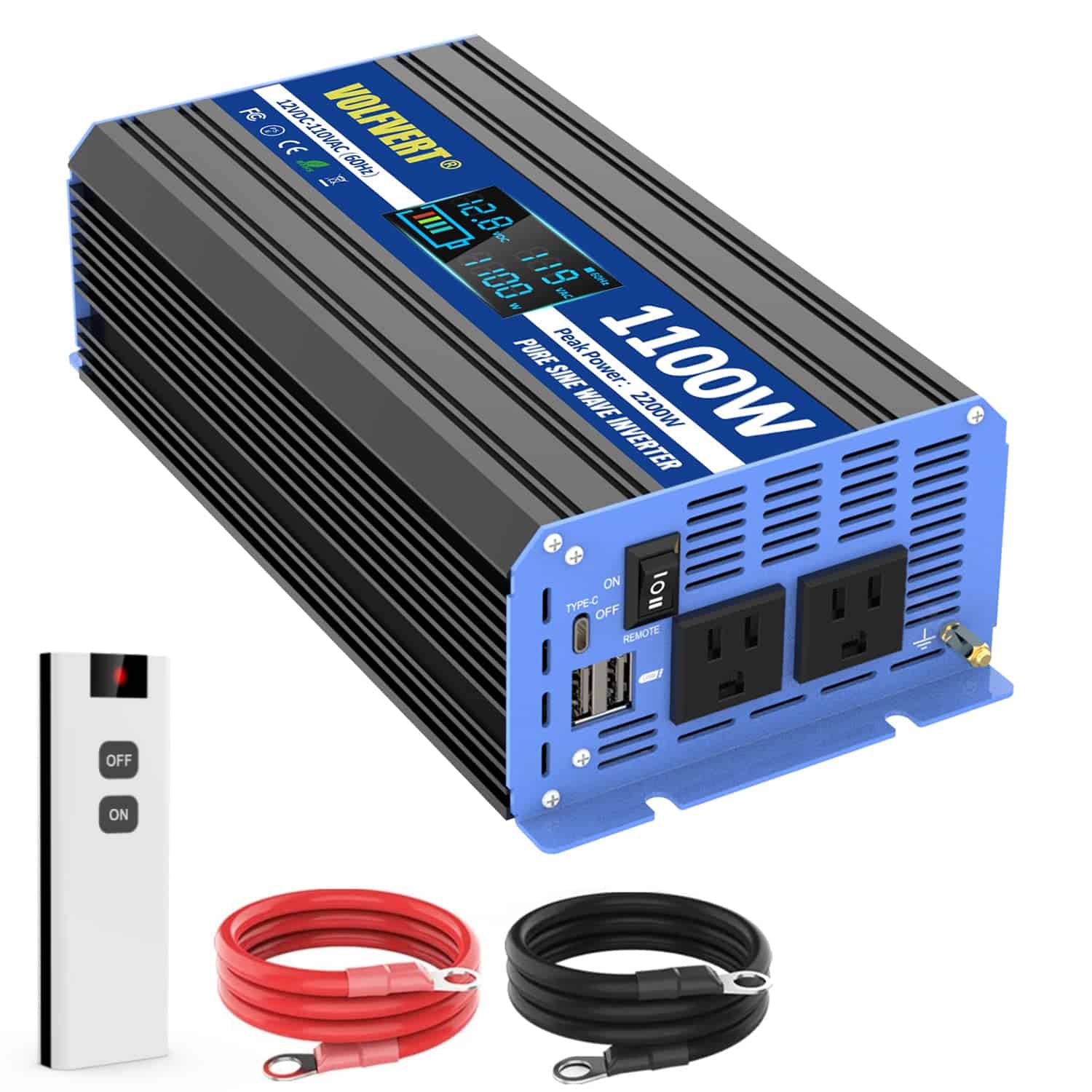 Inversor de Onda Sinusoidal Pura de 1100 Vatios,