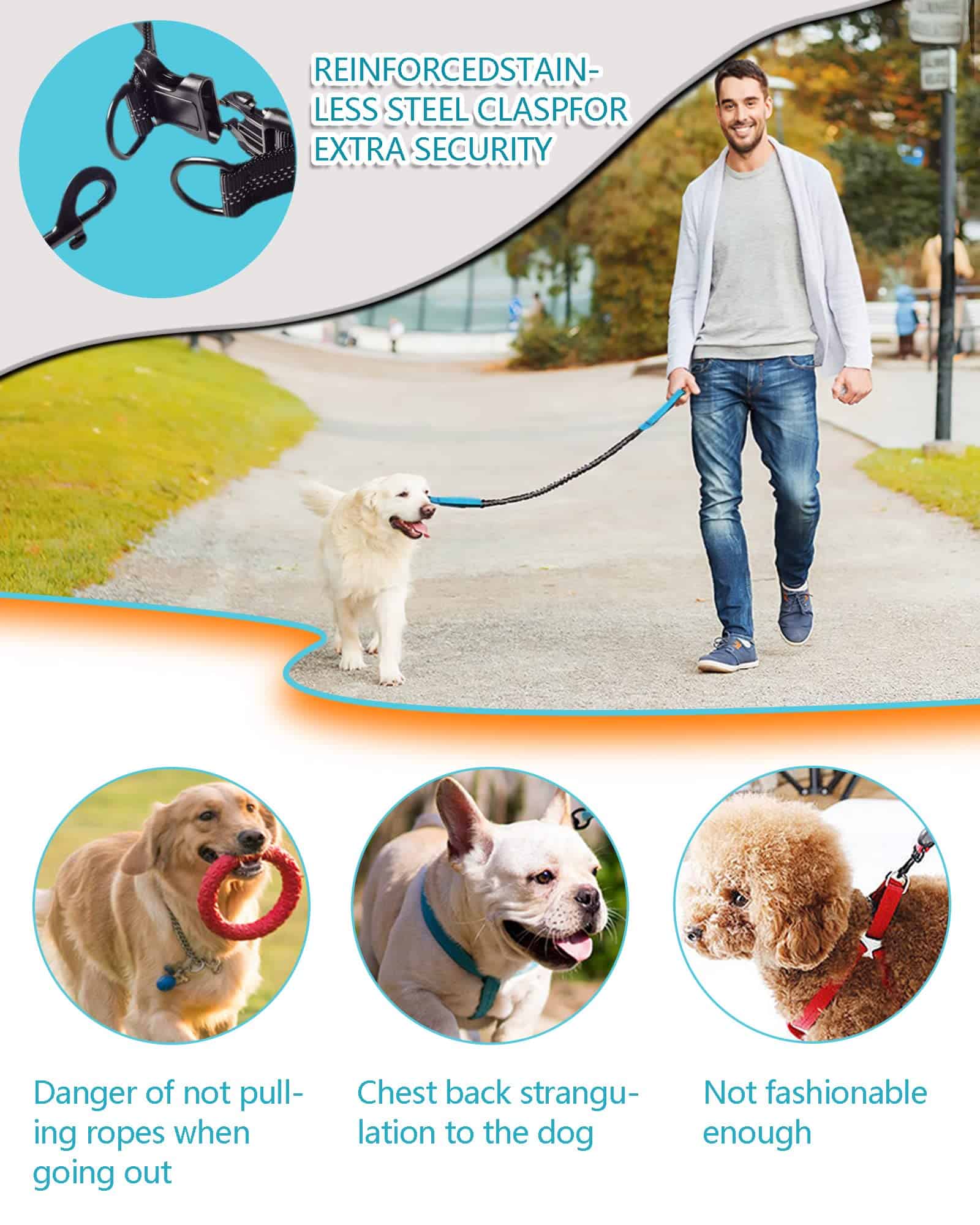 Correa de perro manos libres Correa para perro Correa para - Imagen 5