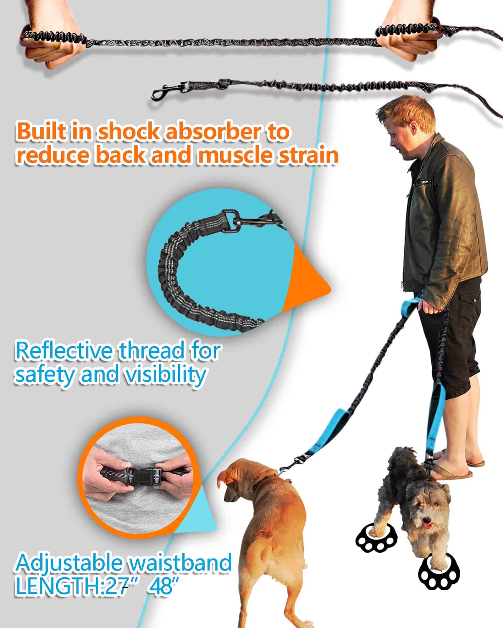 Correa de perro manos libres Correa para perro Correa para - Imagen 6