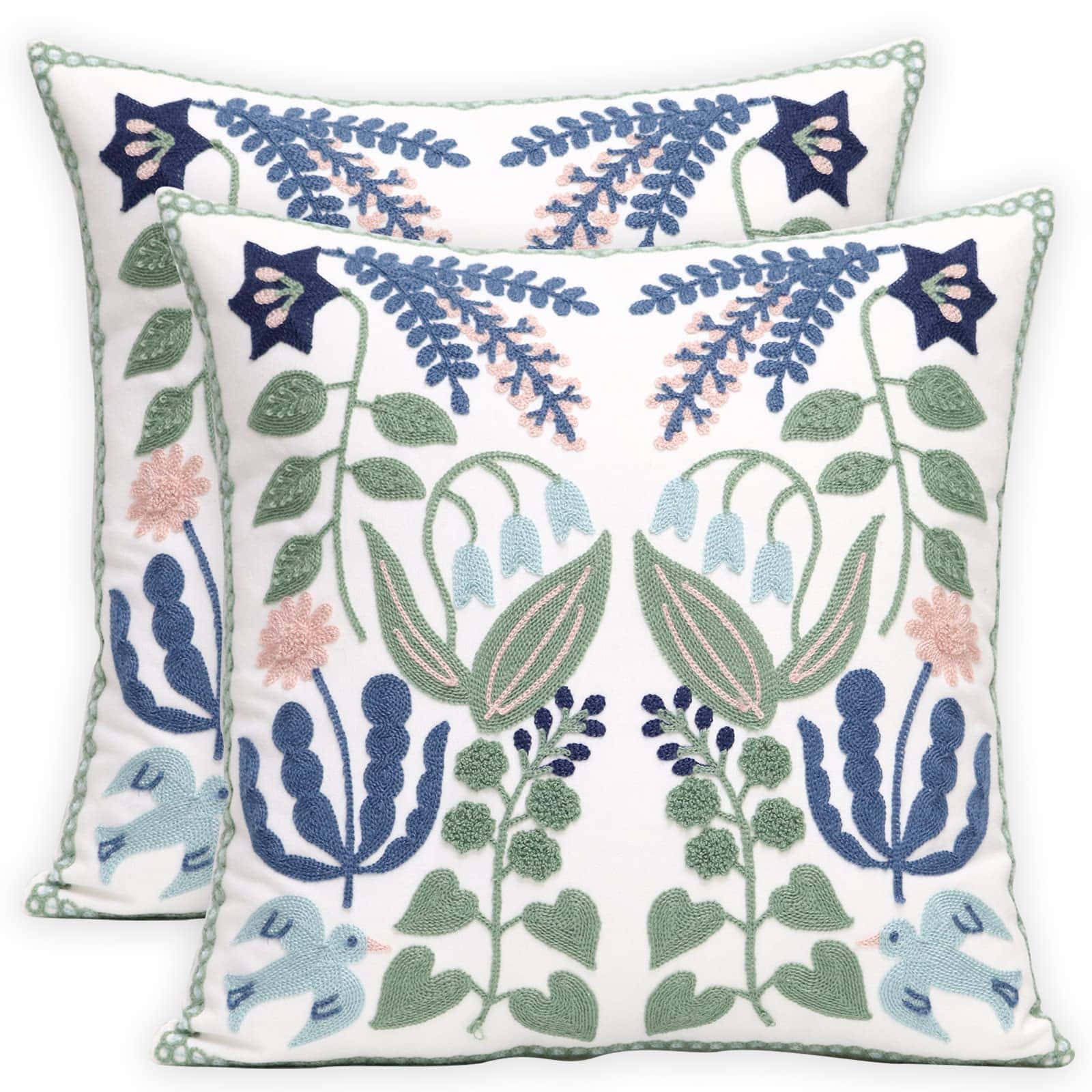 Paquete de 2 Fundas de Cojín Decorativas -aro Flor)