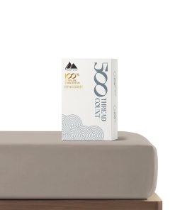 Sábana Ajustable Queen Mayfair Linen 100% -Taupe