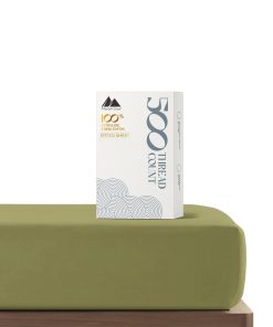 Sábana Queen ajustada Mayfair Linen 100% algodón - 500