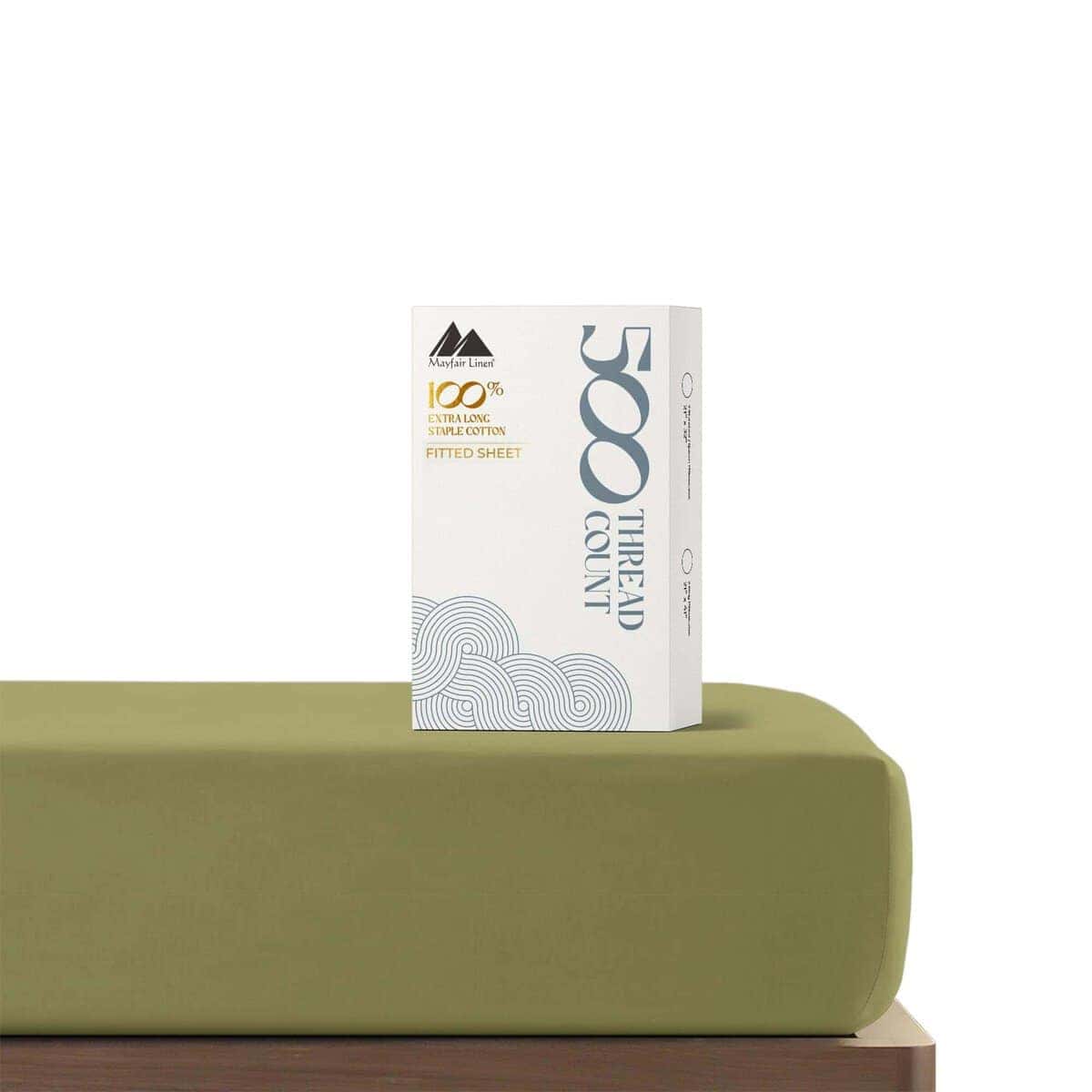 Sábana Queen ajustada Mayfair Linen 100% algodón - 500