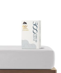 Sábana bajera de algodón 100% tamaño King de -Plata