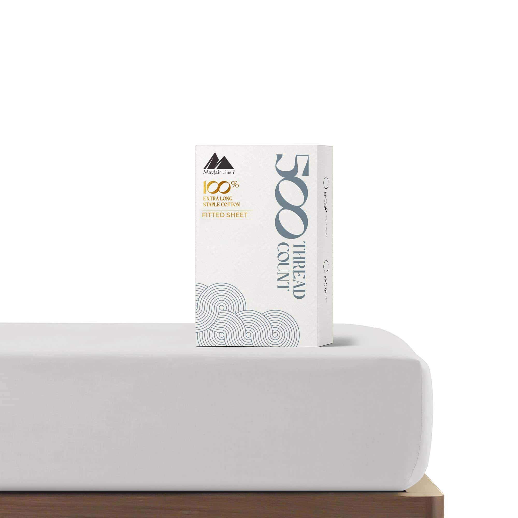 Sábana Ajustable de Algodón 100% Mayfair Linen para Cama