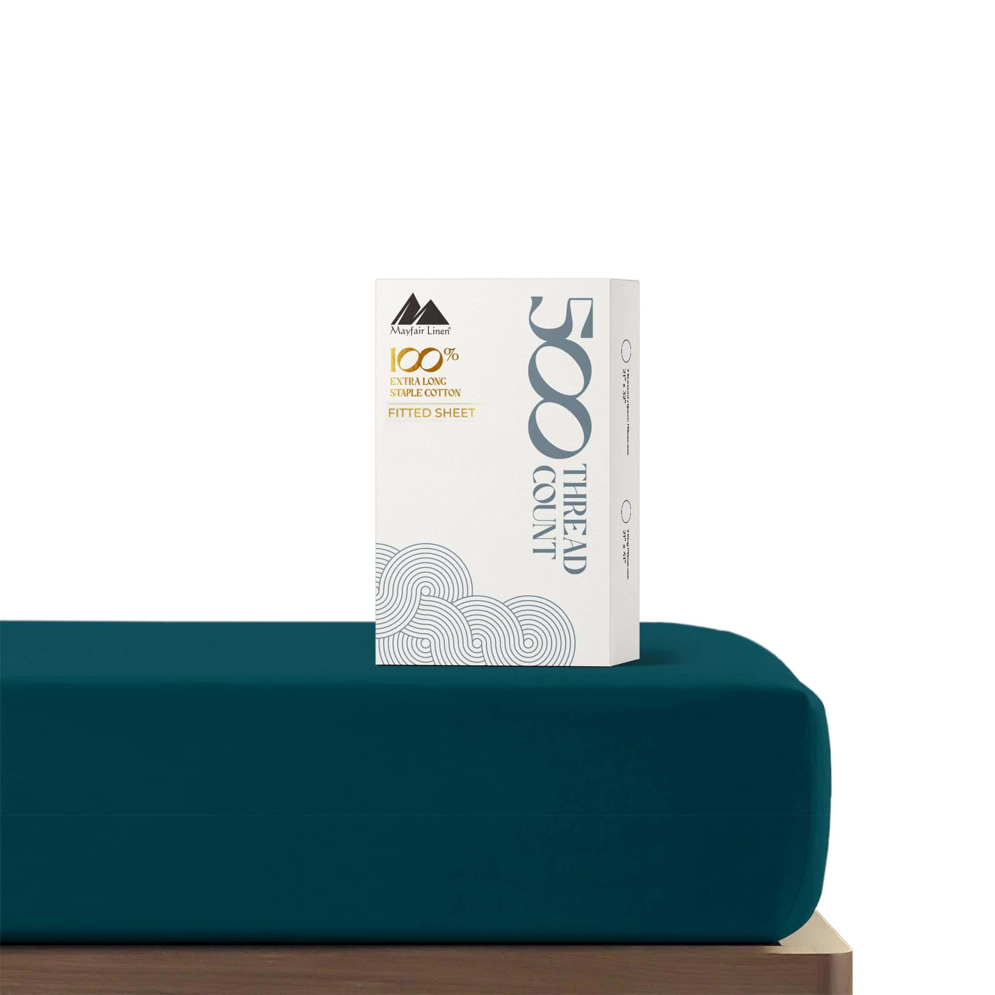 Sábana Ajustable de Tamaño Completo 100% -Teal