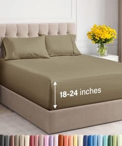 Sábanas con bolsillos extra profundos para cama Queen -