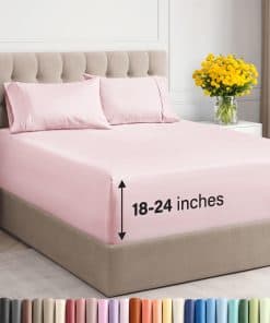 Juego de Sábanas Extra Profundas para Cama -Lavanda Rosa