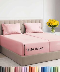 Juego de sábanas extra profundas divididas Split King -