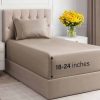 Juego de sábanas extra profundas para cama -Beige jaspeado