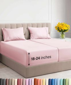 Juego de sábanas Extra Profundas para Cama -Rosa Lavanda