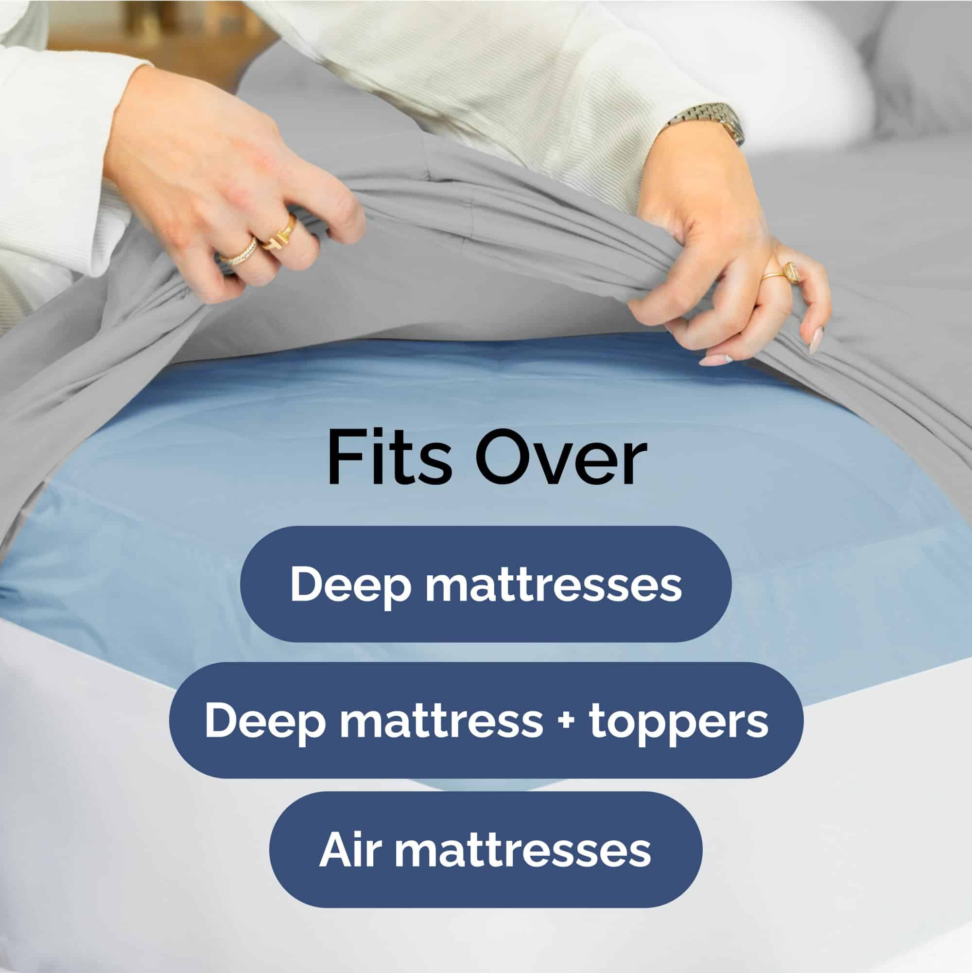 Juego de sábanas extra profundas para cama King - Juego de - Imagen 7