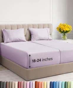 Juego de sábanas extra profundas para cama Split King -