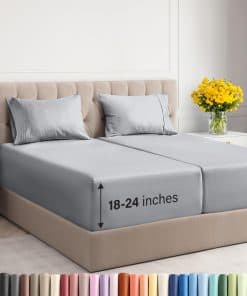 Juego de Sábanas Divididas Extra Profundas Split King -