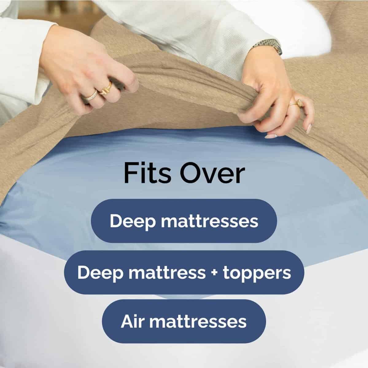 Juego de Sábanas Extra Profundas para Cama -Tan Jaspeado - Imagen 7