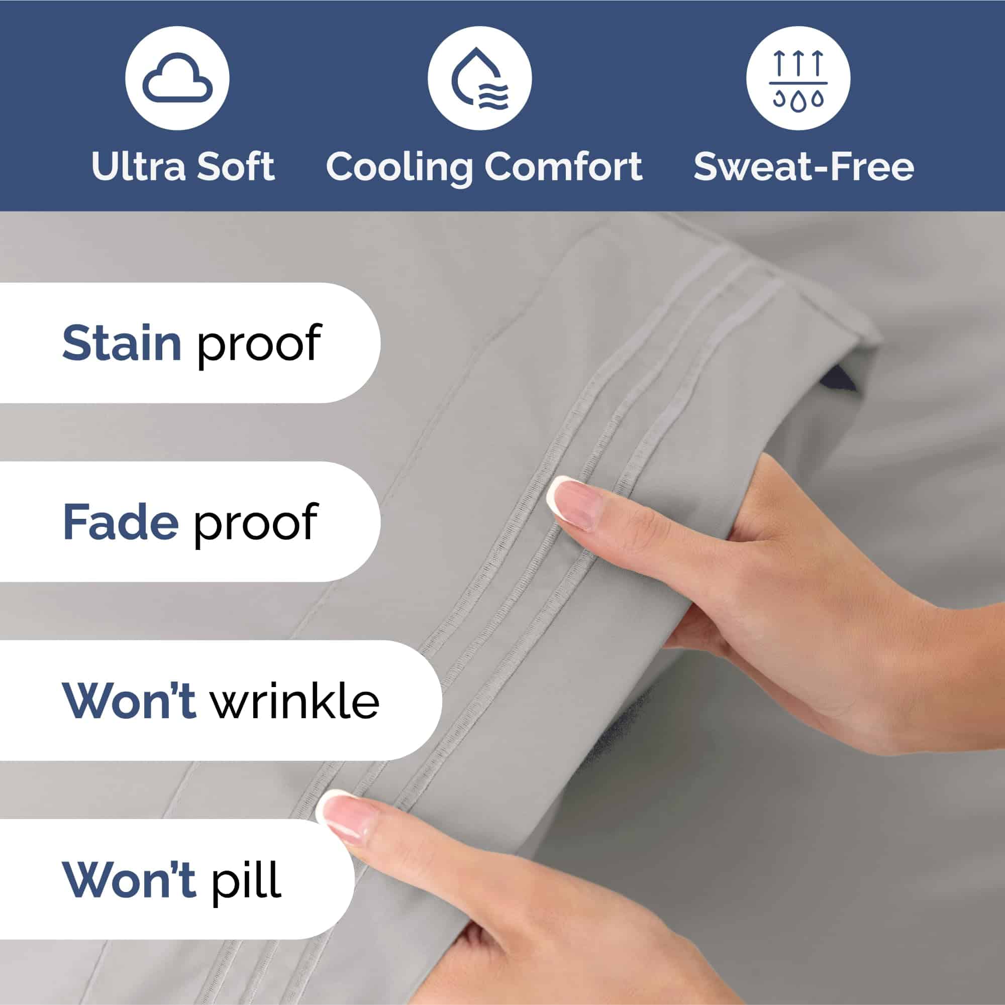 Juego de sábanas extra profundas Twin XL - 3 piezas de - Imagen 5