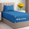 Juego de sábanas extra profundas para cama -Azul Real
