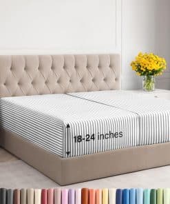 Sábana Ajustable Extra Profunda Split -Gris