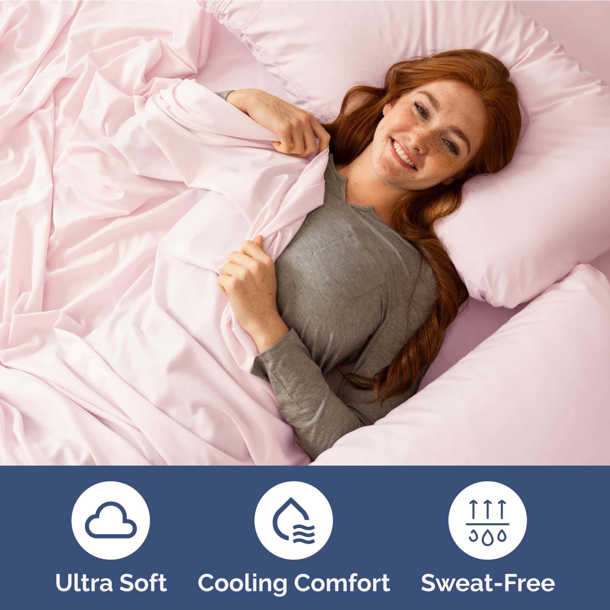 Juego de Sábanas Extra Profundas para Cama -Lila Rosa - Imagen 6